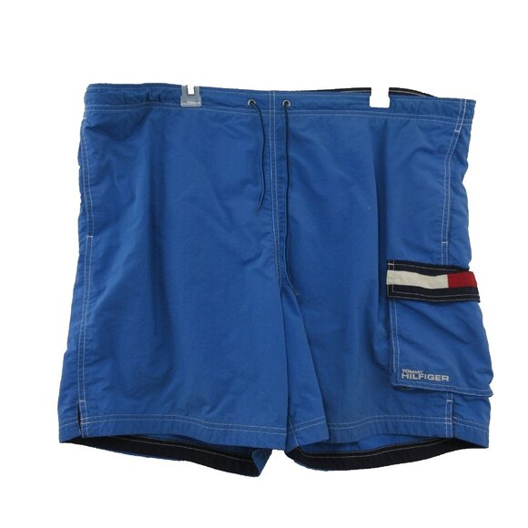 Tommy Hilfiger Swim Trunks Mens XL Blue Mesh Lined Board Short Drawstring Pocket - Picture 1 of 10
